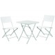 SET GIARDINO "FOLD WHITE" IN RATTAN SINTETICO PP TRE PEZZI 378178