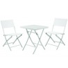 SET GIARDINO "FOLD WHITE" IN RATTAN SINTETICO PP TRE PEZZI 378178
