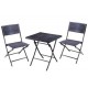 SET GIARDINO "FOLD BLACK" IN RATTAN SINTETICO PP TRE PEZZI 378185