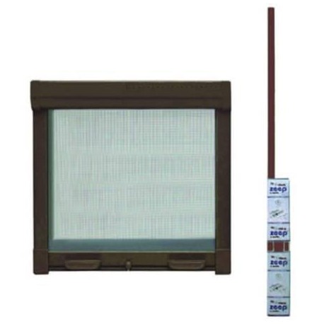 ZANZARIERA KIT A MOLLA FRIZIONATA COLORE MARRONE