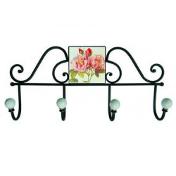 APPENDIABITI 4 POSTI CON DECORAZIONE ROSE 183253