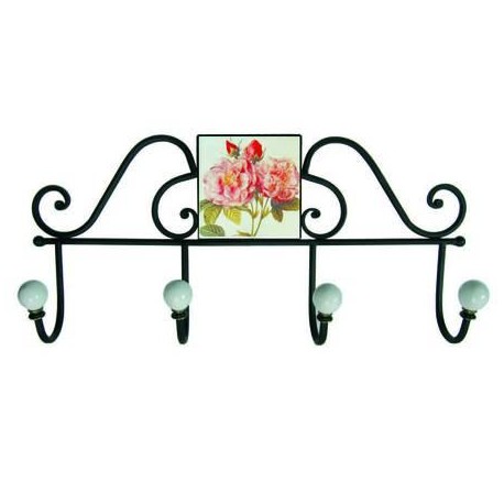 APPENDIABITI 4 POSTI CON DECORAZIONE ROSE 183253