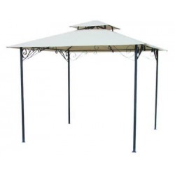GAZEBO ORNAMENTALE QUADRATO IN METALLO 124782