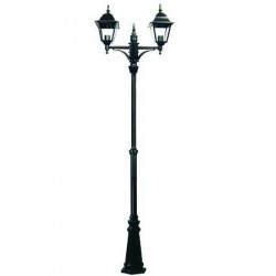 LAMPIONE 2 LUCI SU PALO 2x100w IP44 cm.230h MODELLO NEW YORK 234351