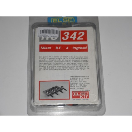 kit didattico elettronico MIXER BF 4 INGRESSI Else Kit RS342
