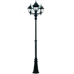 LAMPIONE 3 LUCI SU PALO 3x100w IP44 cm.230h. MODELLO NEW YORK 234368