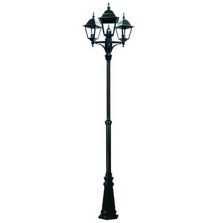 LAMPIONE 3 LUCI SU PALO 3x100w IP44 cm.230h. MODELLO NEW YORK 234368