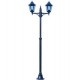 LAMPIONE 2 LUCI SU PALO  2X100w IP44 cm.72x230h. MODELLO BERLINO 102889