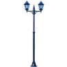 LAMPIONE 2 LUCI SU PALO  2X100w IP44 cm.72x230h. MODELLO BERLINO 102889