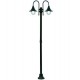 LAMPIONE 2 LUCI SU PALO 2x100w IP44 cm.76x230h.MODELLO PARIGI 102940