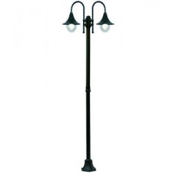 LAMPIONE 2 LUCI SU PALO 2x100w IP44 cm.76x230h.MODELLO PARIGI 102940