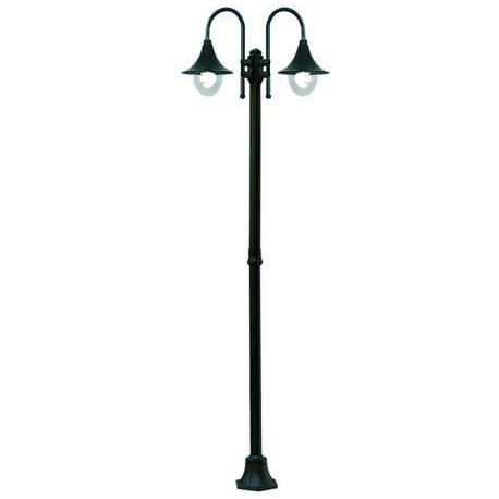 LAMPIONE 2 LUCI SU PALO 2x100w IP44 cm.76x230h.MODELLO PARIGI 102940
