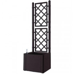 FIORIERA NATURAL DELUXE MOKA QUADRA CON SPALLIERA 383158