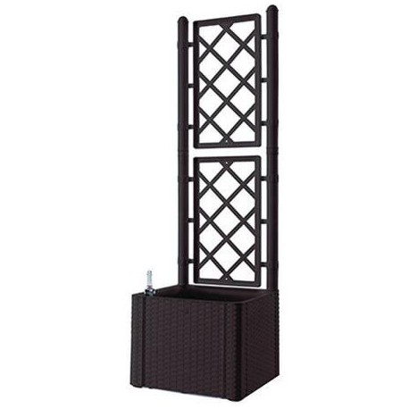 FIORIERA NATURAL DELUXE MOKA QUADRA CON SPALLIERA 383158