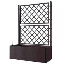 FIORIERA NATURAL DELUXE MOKA RETTANGOLARE CON SPALLIERA 383172