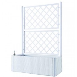 FIORIERA NATURAL DELUXE BIANCA RETTANGOLARE CON SPALLIERA 383165