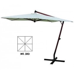 OMBRELLONE QUADRO DECENTRATO IN LEGNO CON MANOVELLA 115285