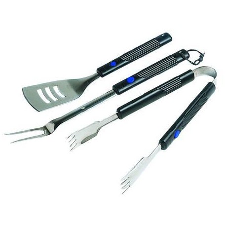 SET UTENSILI PER BARBECUE PZ.3 CON MANICI ALLUNGABILI IN BACHELITE CAMPINGAZ 396172
