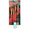 ATTREZZI ACCIAIO CROMATO PER BARBECUE GRILL IN SET 3 PEZZI 52566