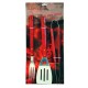 ATTREZZI ACCIAIO INOX PER GRILL IN SET 3 PEZZI 60202