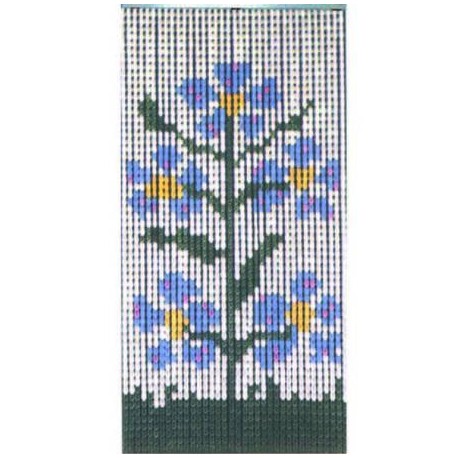 TENDA A PIASTRINA "FIORI"  cm.120x230h. 102735 VETTE