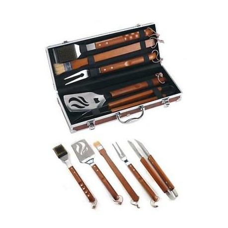 SET BARBECUE VALIGETTA IN RADICA DA 5 PEZZI 6387048