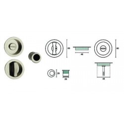 KIT SERRATURA PER PORTE SCORREVOLI B.TONDO CR.SATINATO 399791