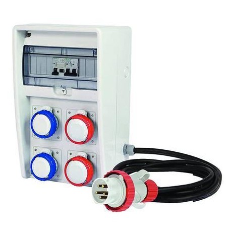 QUADRO ULISSE ASC PORTATILE CON MANIGLIA 2 PRESE + 2 PRESE IP67 396042