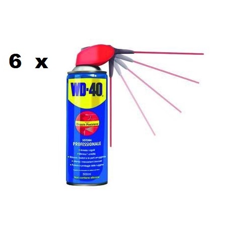 WD-40 LUBRIFICANTE SPRAY MULTIUSO 5 FUNZIONI ML.500 6 pezzi 241229