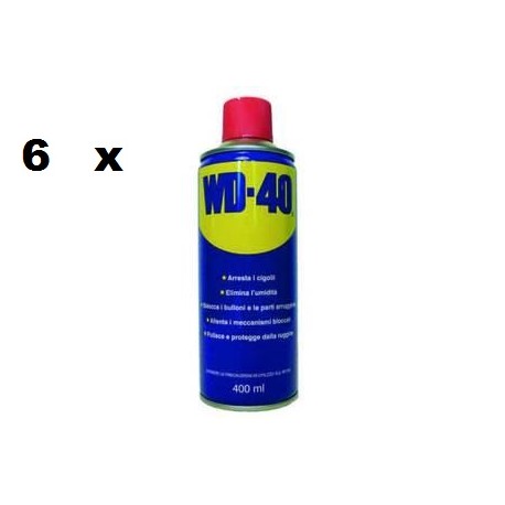 WD-40 LUBRIFICANTE SPRAY MULTIUSO 5 FUNZIONI ML.400 - 6 pezzi 219853