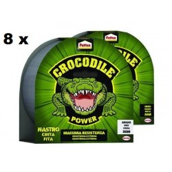 PATTEX CROCODILE NASTRO ADESIVO MT.30 8 pezzi NERO O GRIGIO