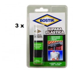 STUCCO BOSTIK EPOSSIDICO RIPARA PLASTICA 3pezzi 81702