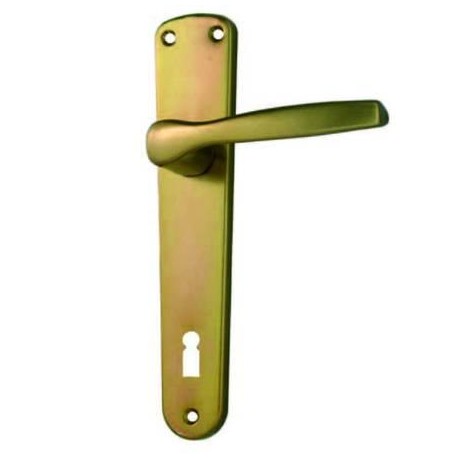 MANIGLIA "ALU" CON PLACCA IN ALLUMINIO BRONZATO 148139