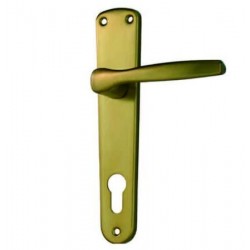 MANIGLIA "ALU" CON PLACCA IN ALLUMINIO BRONZATO 148146