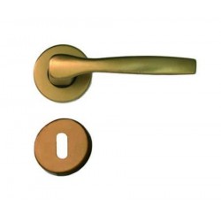 MANIGLIA "ALU" CON ROSETTA IN ALLUMINIO BRONZATO 148153