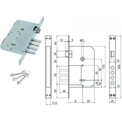 SERRATURA SAB DA INFILARE D. MAPPA CON SCROCCO E CATENACCIO A PIOLI 654/2 404204
