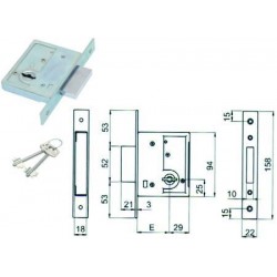 SERRATURA SAB DA INFILARE DOPPIA MAPPA 4000