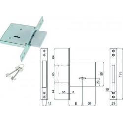 SERRATURA SAB DA INFILARE DOPPIA MAPPA 450/R