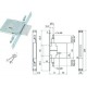 SERRATURA SAB TRIPLICE DA INFILARE DOPPIA MAPPA ATTACCO ASTE M8 450/3M8S