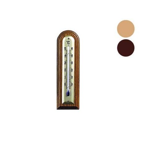 TERMOMETRO LEGNO NOCE ARROTONDATO