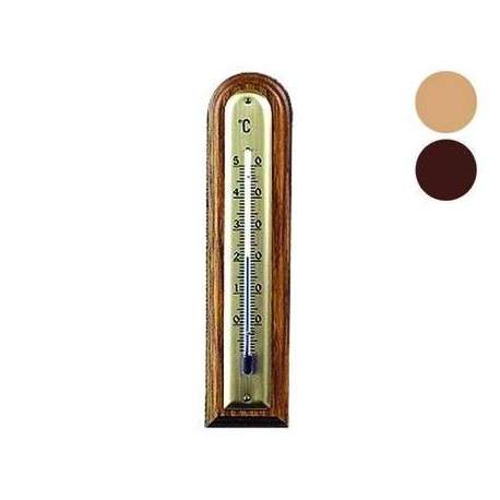 TERMOMETRO LEGNO NOCE ARROTONDATO