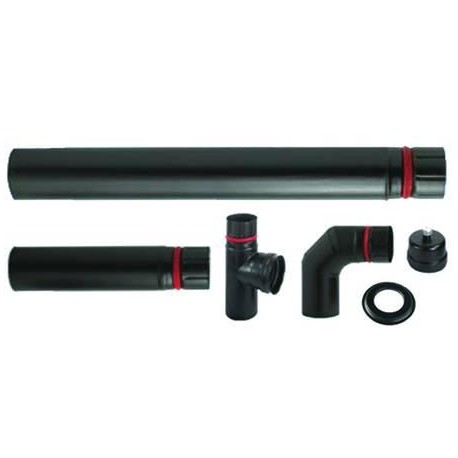 KIT INSTALLAZIONE PER STUFE A PELLET NERO OPACO "ALA PELLET ECO" 362191