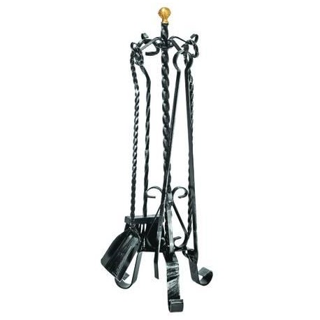 SET 4 ATTREZZI PER CAMINO TORCIGLIONE CON TREPPIEDI 408769