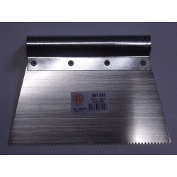 spatola dentata acciaio temprato per colla mm.200 59525-20