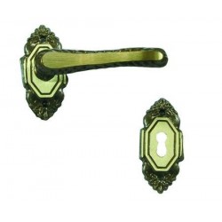 MANIGLIA LAVINIA CON ROSETTA IN OTTONE 10481
