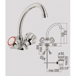 GRUPPO LAVELLO MONOFORO SERIE NUOVA FLORA 5526014