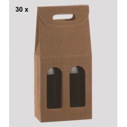 SCATOLA PORTA BOTTIGLIE 30pezzi ONDA AVANA 2 POSTI 6039202