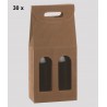 SCATOLA PORTA BOTTIGLIE 30pezzi ONDA AVANA 2 POSTI 6039202