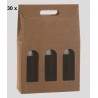 SCATOLA PORTA BOTTIGLIE 30pezzi ONDA AVANA 3 POSTI