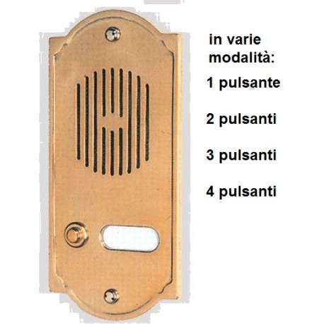 PULSANTIERA CON FERITOIE PER CITOFONO IN OTTONE 9275172